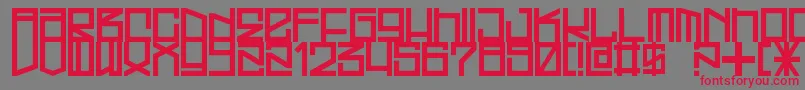 Police FreehandProfitWestrider2057 – polices rouges sur fond gris