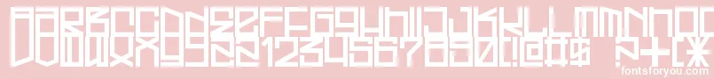 FreehandProfitWestrider2057 Font – White Fonts on Pink Background