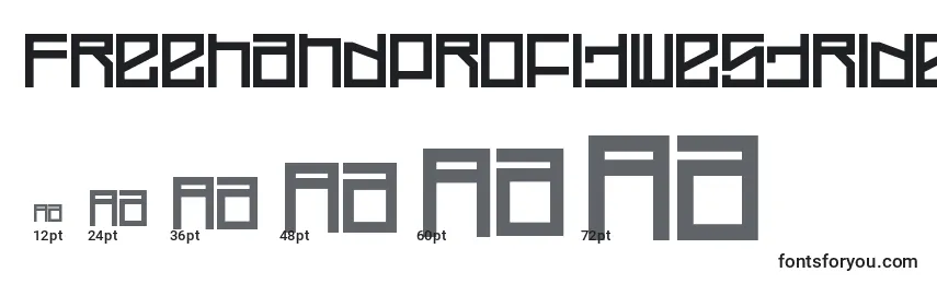 FreehandProfitWestrider2057 Font Sizes