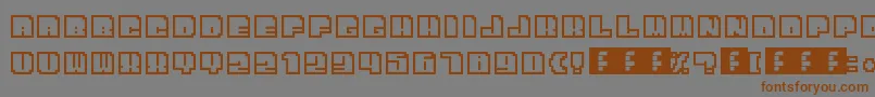 BitOutline Font – Brown Fonts on Gray Background