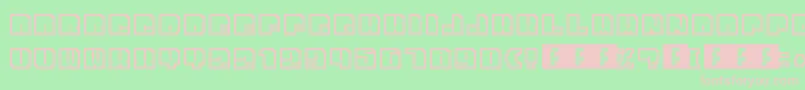 BitOutline-Schriftart – Rosa Schriften auf grünem Hintergrund