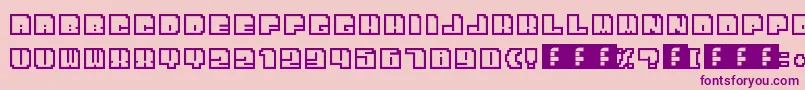 BitOutline Font – Purple Fonts on Pink Background