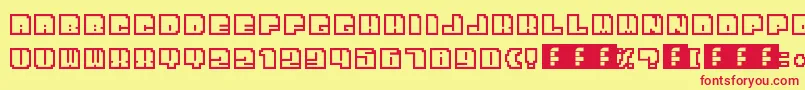 Шрифт BitOutline – красные шрифты на жёлтом фоне