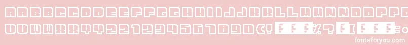 BitOutline Font – White Fonts on Pink Background