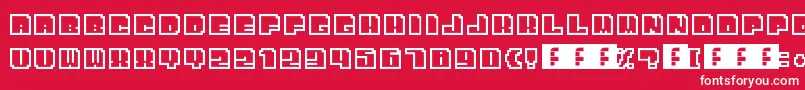 BitOutline Font – White Fonts on Red Background