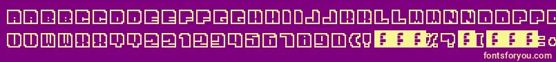 BitOutline Font – Yellow Fonts on Purple Background