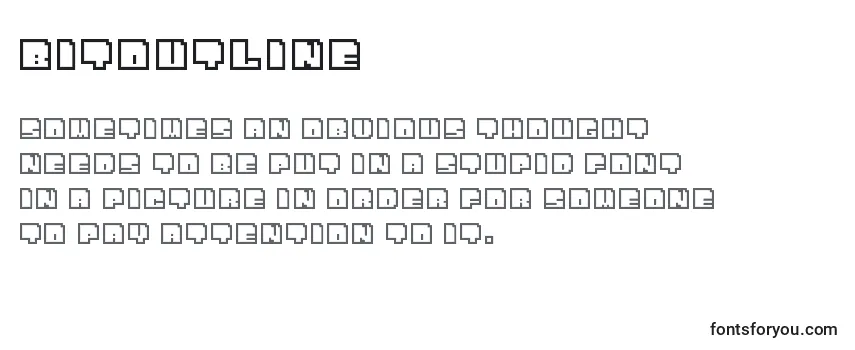 Обзор шрифта BitOutline