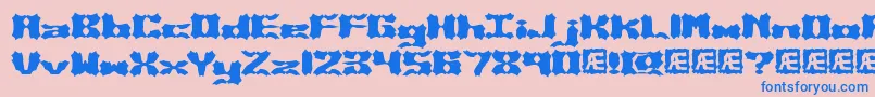 VanishedBrk Font – Blue Fonts on Pink Background