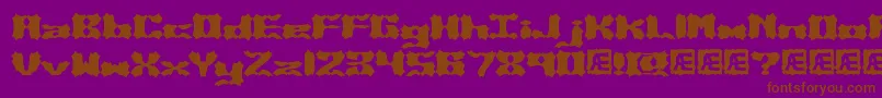 VanishedBrk Font – Brown Fonts on Purple Background