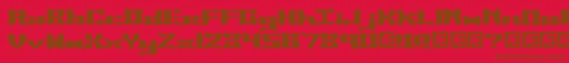 VanishedBrk Font – Brown Fonts on Red Background