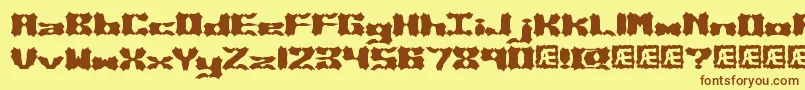 VanishedBrk Font – Brown Fonts on Yellow Background