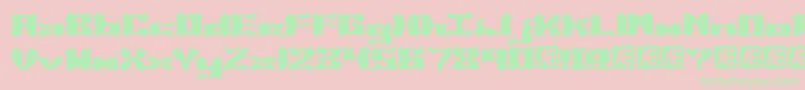 VanishedBrk Font – Green Fonts on Pink Background