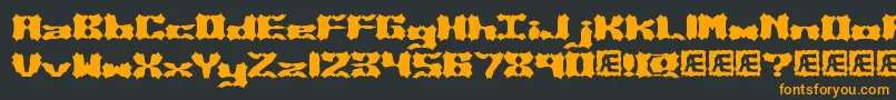 VanishedBrk Font – Orange Fonts on Black Background