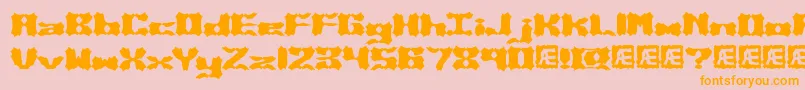 VanishedBrk Font – Orange Fonts on Pink Background