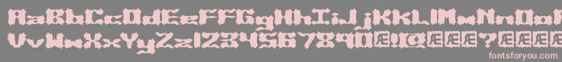 VanishedBrk Font – Pink Fonts on Gray Background