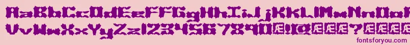 VanishedBrk Font – Purple Fonts on Pink Background