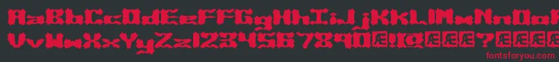 VanishedBrk Font – Red Fonts on Black Background