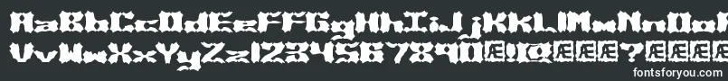 VanishedBrk-Schriftart – Weiße Schriften auf schwarzem Hintergrund