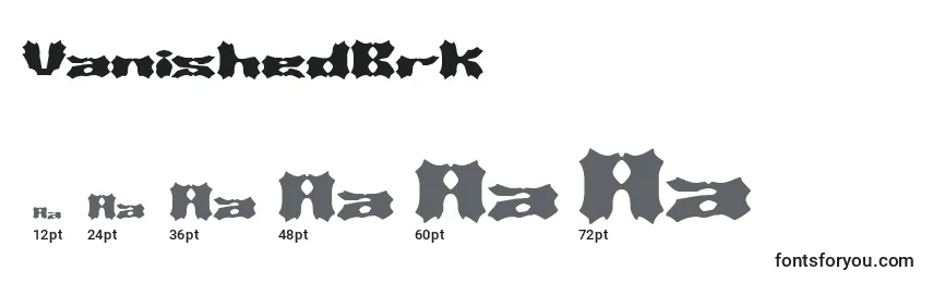 VanishedBrk Font Sizes