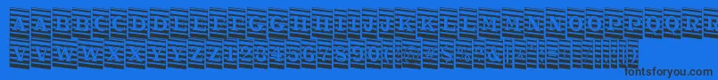 ATrianglercmmrdn Font – Black Fonts on Blue Background