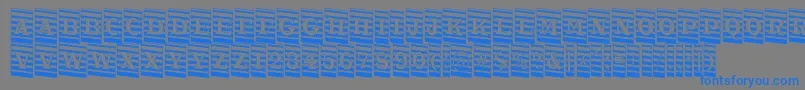 フォントATrianglercmmrdn – 灰色の背景に青い文字