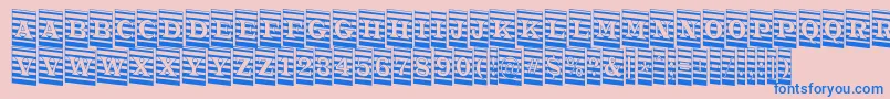 ATrianglercmmrdn Font – Blue Fonts on Pink Background