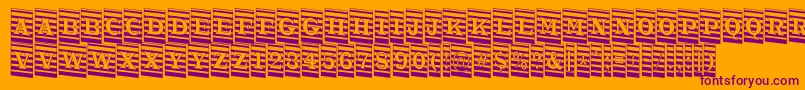 ATrianglercmmrdn Font – Purple Fonts on Orange Background