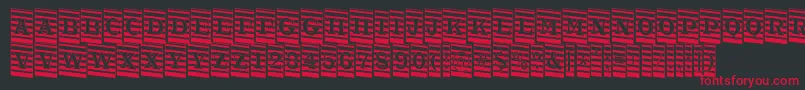 ATrianglercmmrdn Font – Red Fonts on Black Background