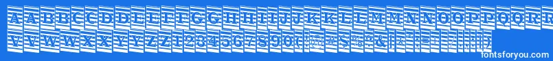 ATrianglercmmrdn Font – White Fonts on Blue Background