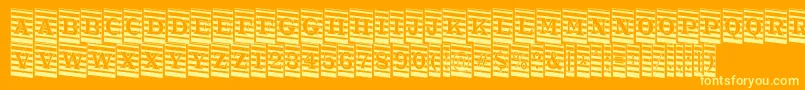 ATrianglercmmrdn Font – Yellow Fonts on Orange Background