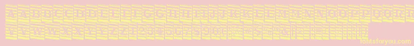ATrianglercmmrdn Font – Yellow Fonts on Pink Background