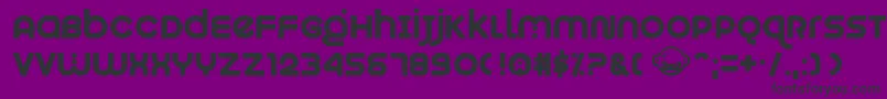 フォントMunkeyshine – 紫の背景に黒い文字