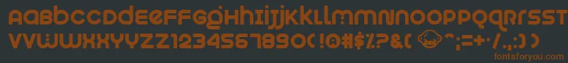 Munkeyshine-fontti – ruskeat fontit mustalla taustalla