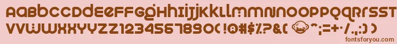 Czcionka Munkeyshine – brązowe czcionki na różowym tle