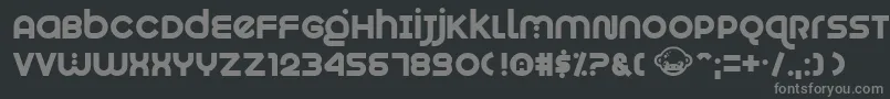 Munkeyshine-Schriftart – Graue Schriften auf schwarzem Hintergrund
