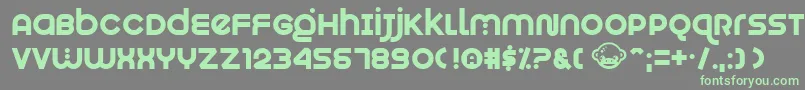 Шрифт Munkeyshine – зелёные шрифты на сером фоне