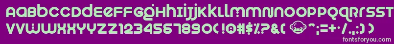 Czcionka Munkeyshine – zielone czcionki na fioletowym tle