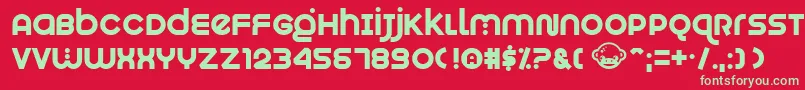 Шрифт Munkeyshine – зелёные шрифты на красном фоне