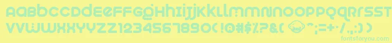 Czcionka Munkeyshine – zielone czcionki na żółtym tle