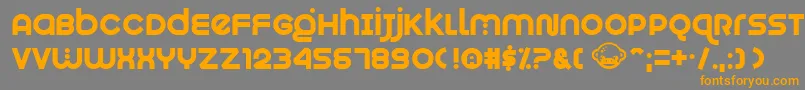 Czcionka Munkeyshine – pomarańczowe czcionki na szarym tle