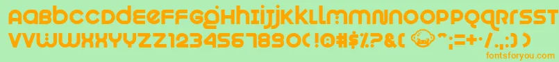 Munkeyshine Font – Orange Fonts on Green Background