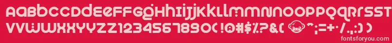 Munkeyshine Font – Pink Fonts on Red Background