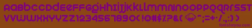 Munkeyshine-fontti – violetit fontit ruskealla taustalla