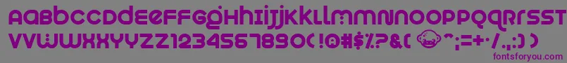 Munkeyshine-fontti – violetit fontit harmaalla taustalla