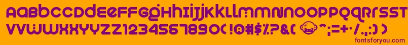 Munkeyshine-fontti – violetit fontit oranssilla taustalla