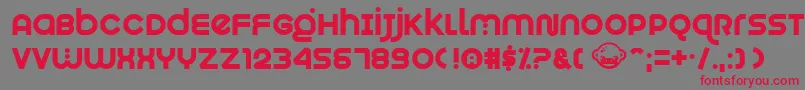 Munkeyshine Font – Red Fonts on Gray Background