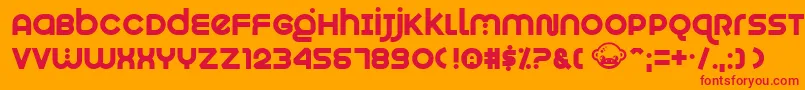 Munkeyshine Font – Red Fonts on Orange Background