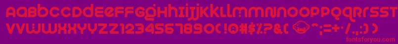 Munkeyshine Font – Red Fonts on Purple Background