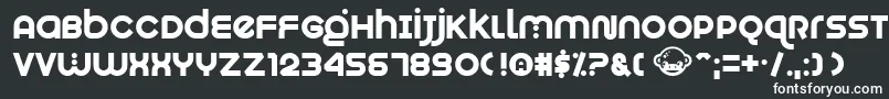 Munkeyshine-fontti – valkoiset fontit mustalla taustalla