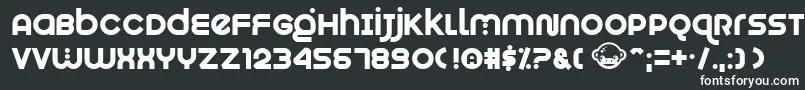 Czcionka Munkeyshine – białe czcionki na czarnym tle